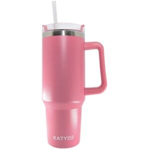 Boutique: Katydid Pink Travel Tumbler with Handle